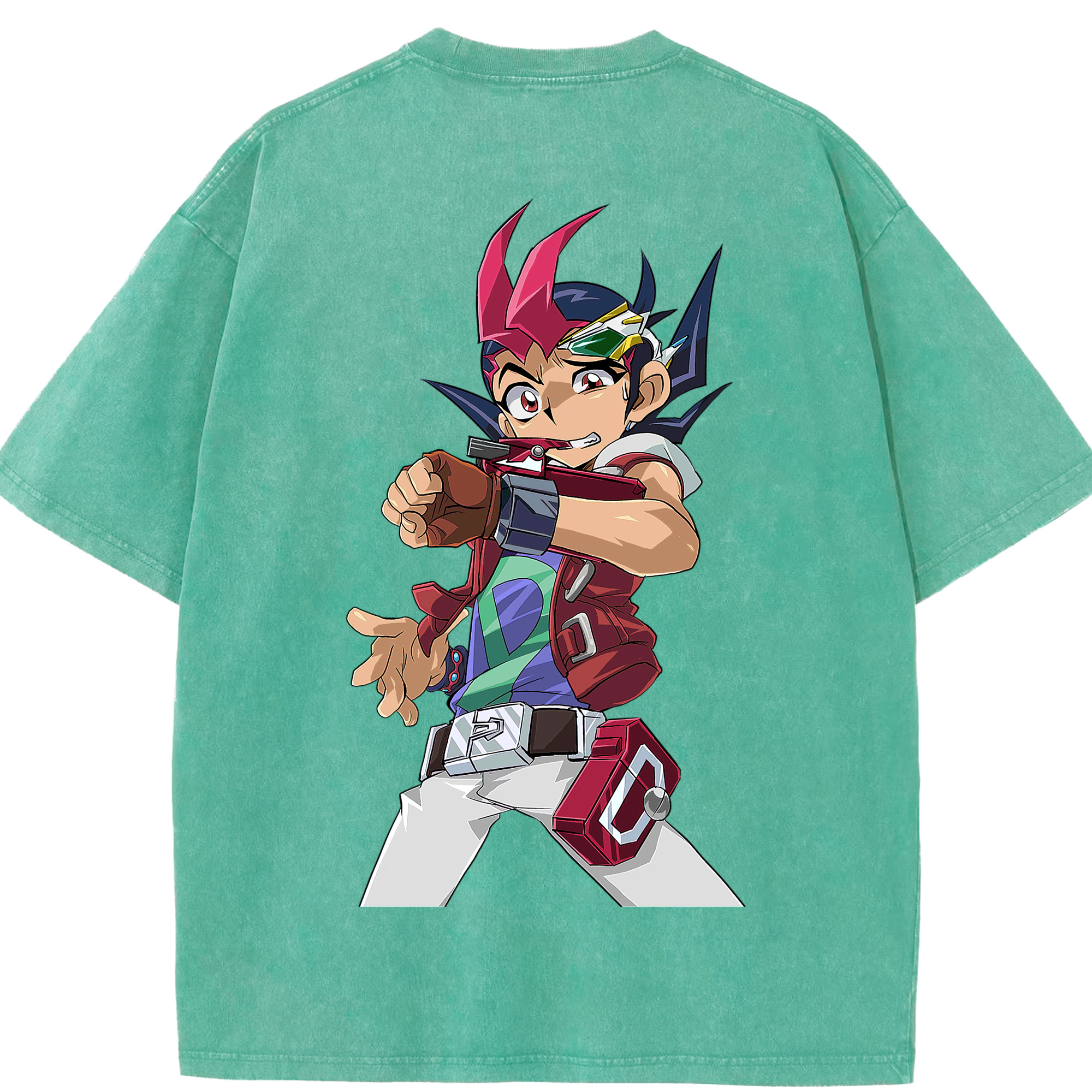 （画像用） 遊☆戯☆王 Yu-Gi-Oh! 綿100% ヴィンテージ風 半袖Tシャツ（背面プリント）